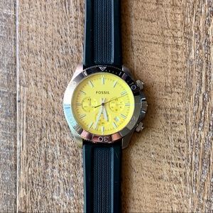 Retro Traveler Chronograph Yellow Dial Men’s Watch